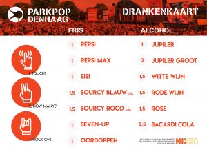 Festivalplacemat Parkpop