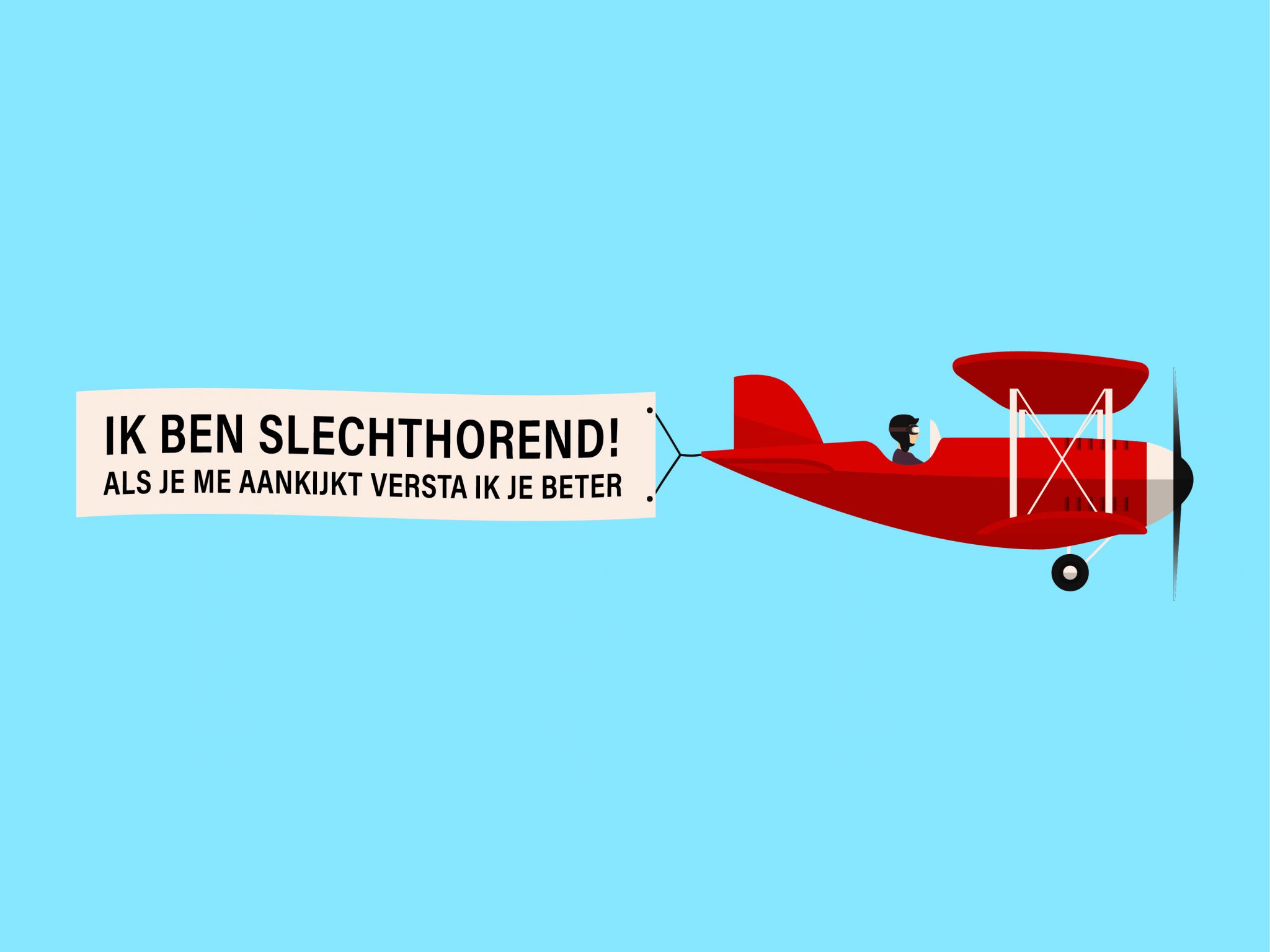 vliegtuig - ik ben slechthorend - Doof