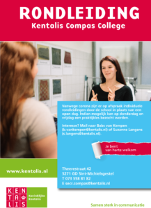 Poster rondeiding Kentalis Compas College