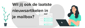 Banner inschrijven voor de nieuwsbrief van doof.nl