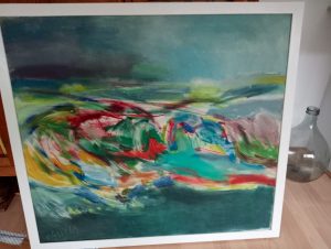 Schilderij branding Jan van Genk