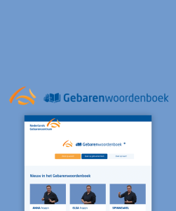 Screenshot van het gebarenwoordenboek