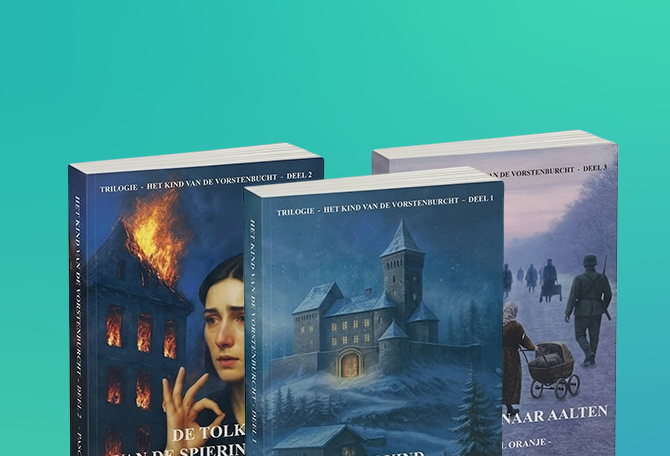 Drie boeken op een rij van pascal oranje