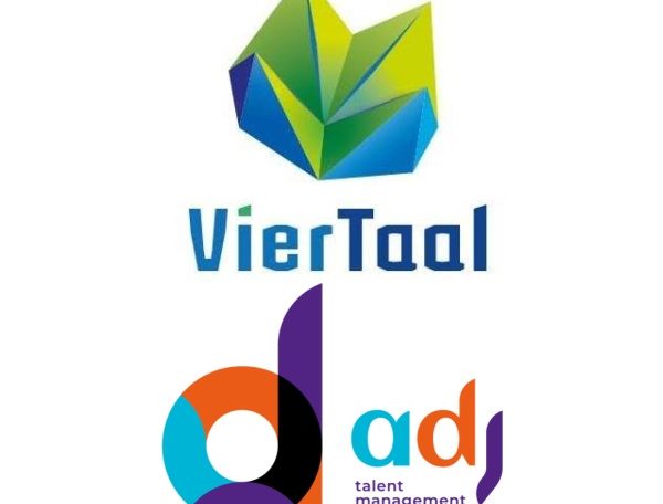 Logo's van viertaal en ADJ