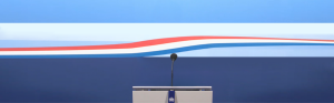 Persconferentie zaal met microfoon